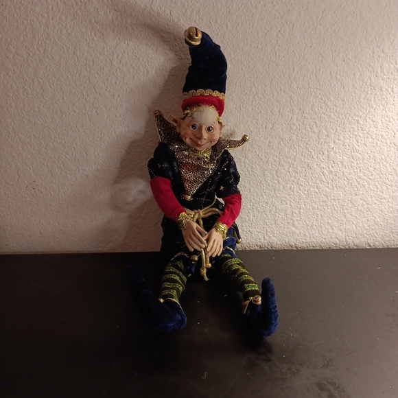 EXQUISITE VTG Retired Katherine Collection 15" Bendable Black Pixie Elf Figurine - Picture 4 of 4